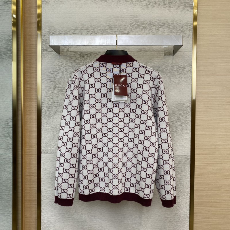 Gucci Printed Jacquard Reversible Knit Cardigan 3
