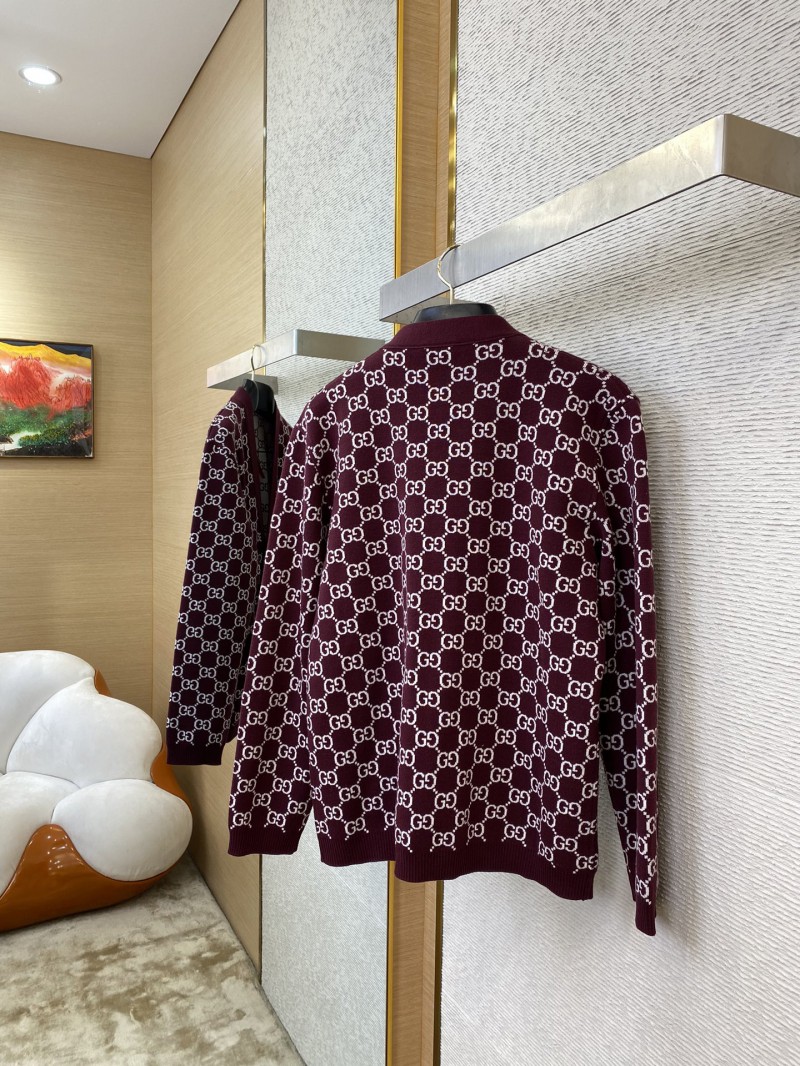 Gucci Printed Jacquard Reversible Knit Cardigan 5