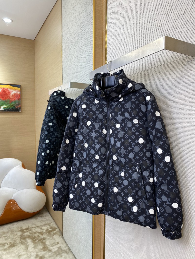 LV Polka Dot Print Down Coat Jacket 2