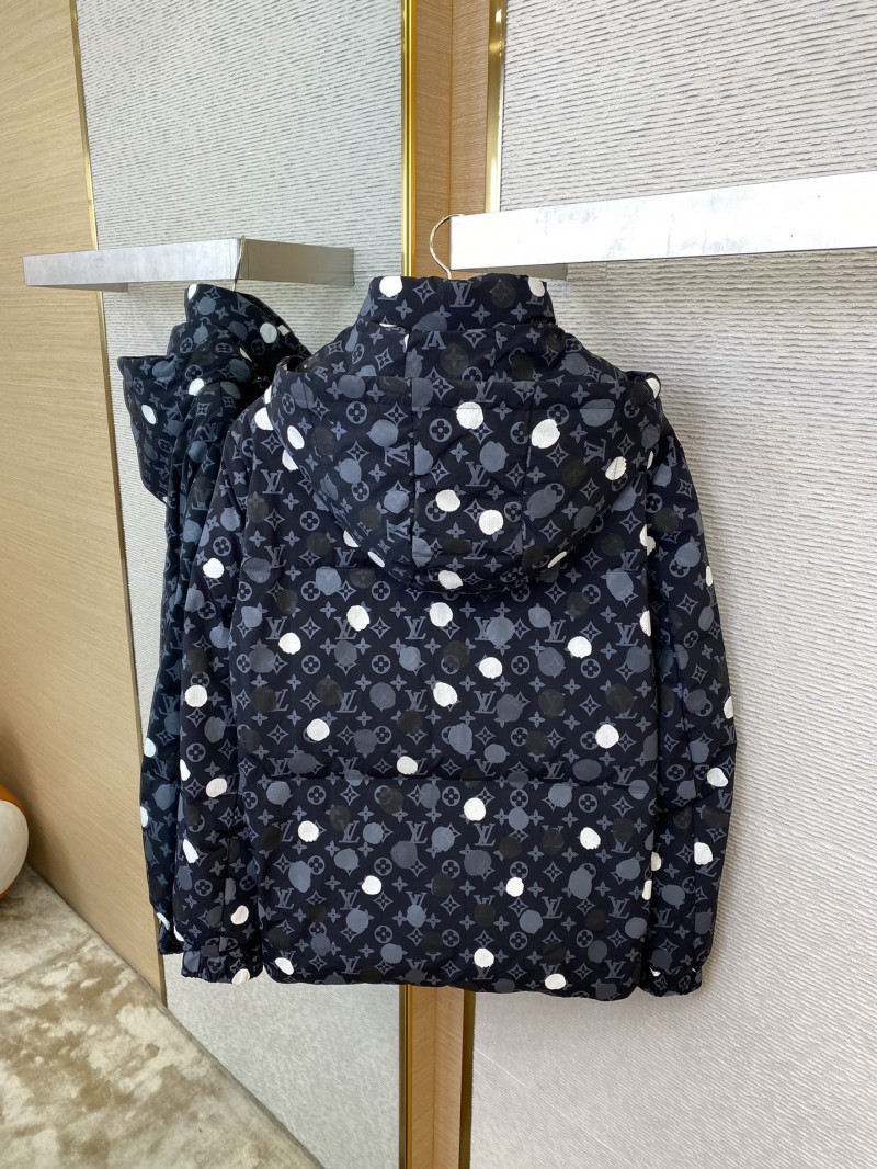LV Polka Dot Print Down Coat Jacket 7