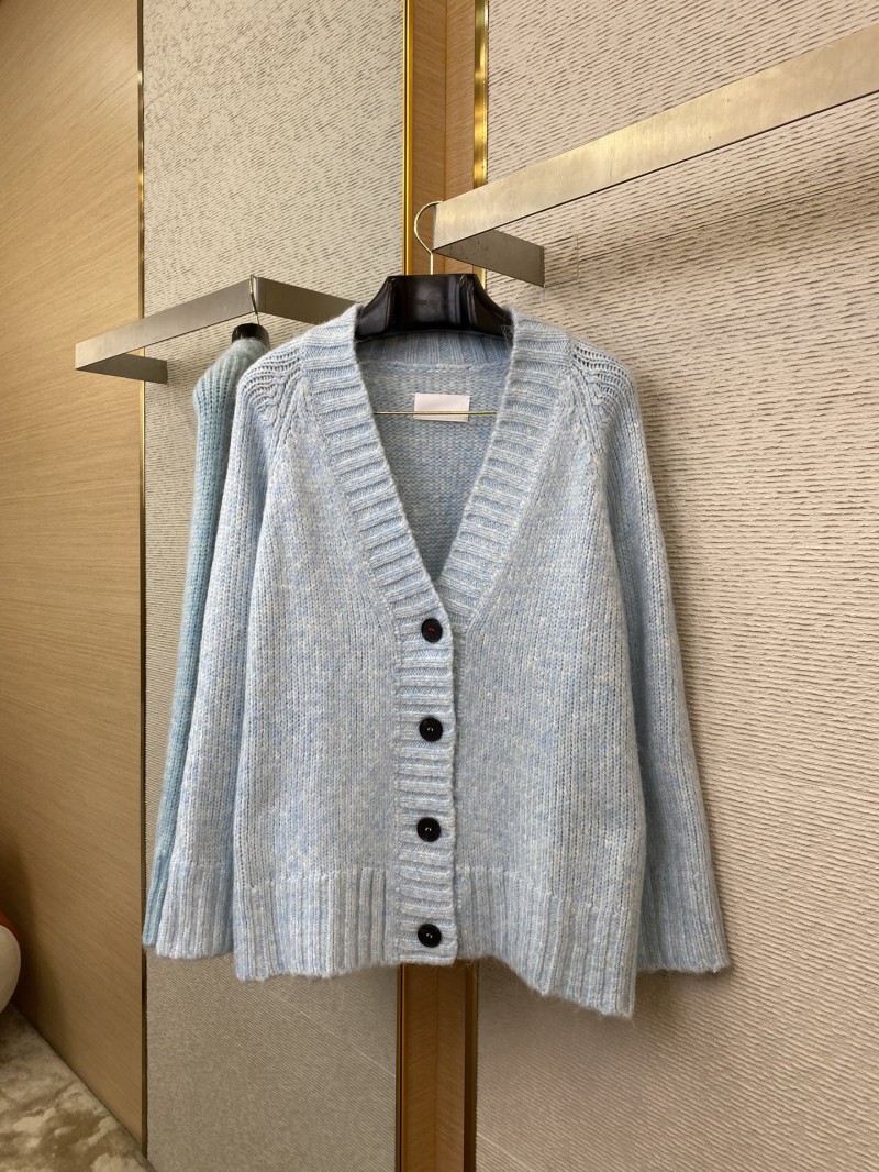 Maison Margiela Knitted Cardigan Jacket Light Blue 4