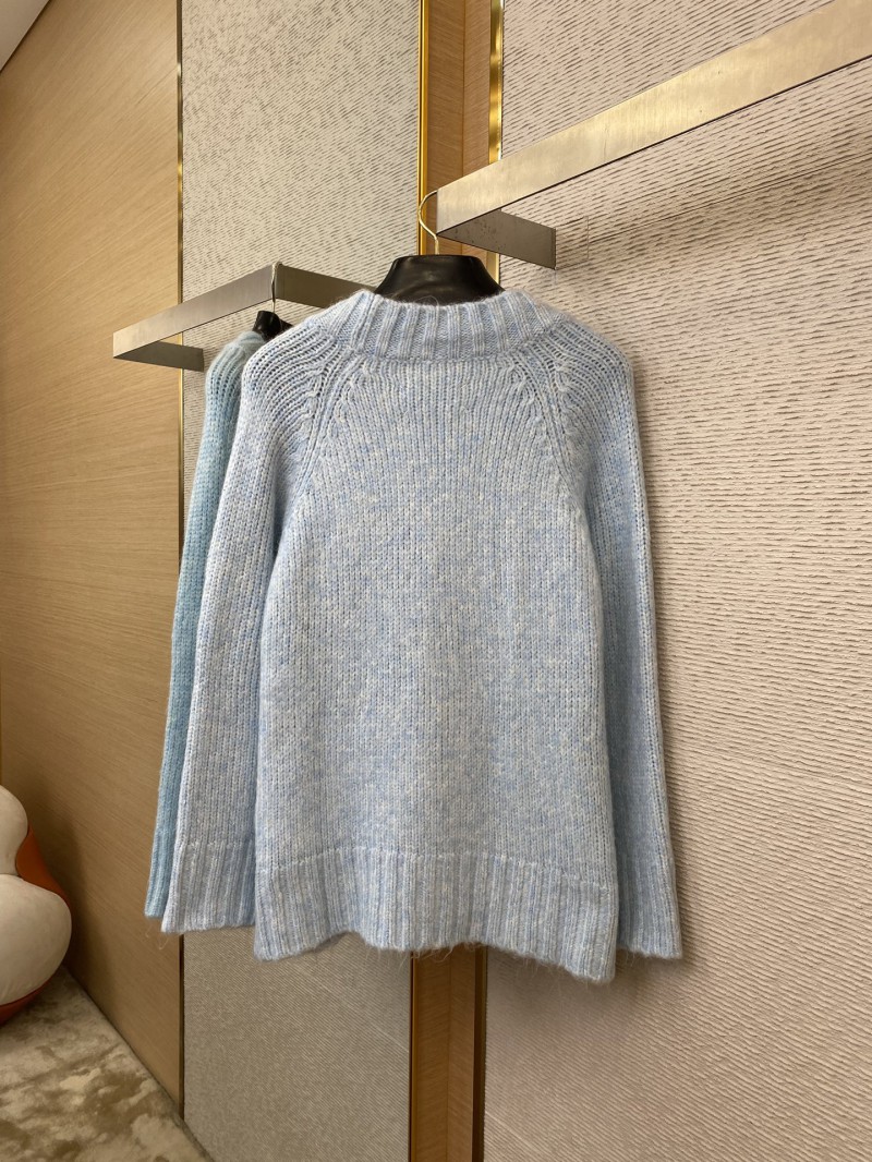 Maison Margiela Knitted Cardigan Jacket Light Blue 5