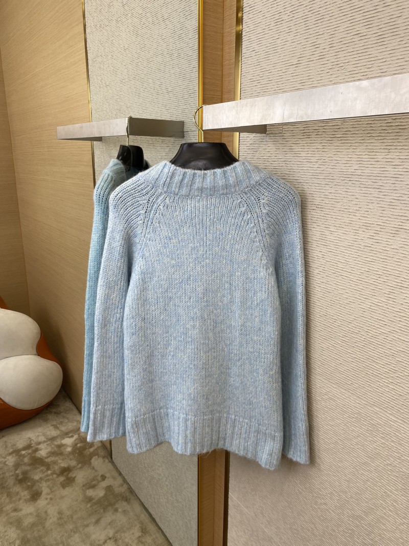 Maison Margiela Knitted Cardigan Jacket Light Blue 7