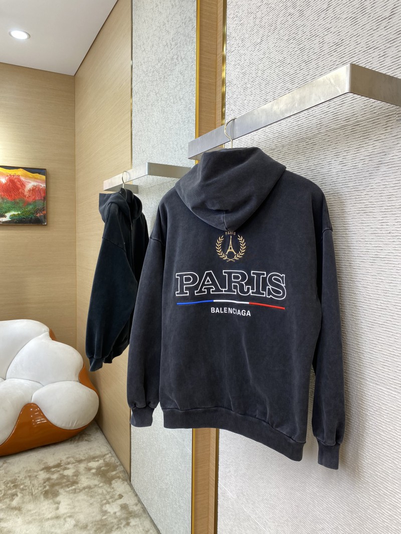Balenciaga Logo Embroidered Hooded Sweatshirt Jacket 3