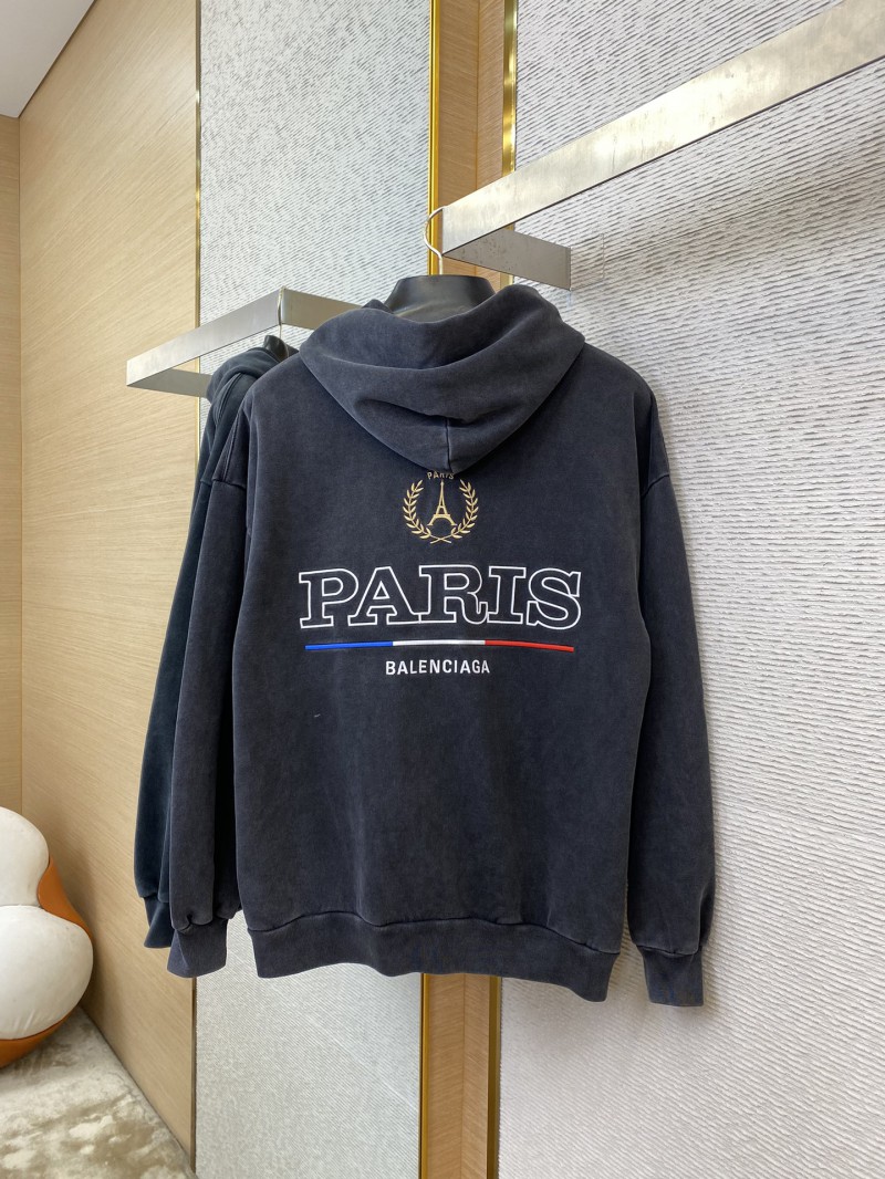 Balenciaga Logo Embroidered Hooded Sweatshirt Jacket 5