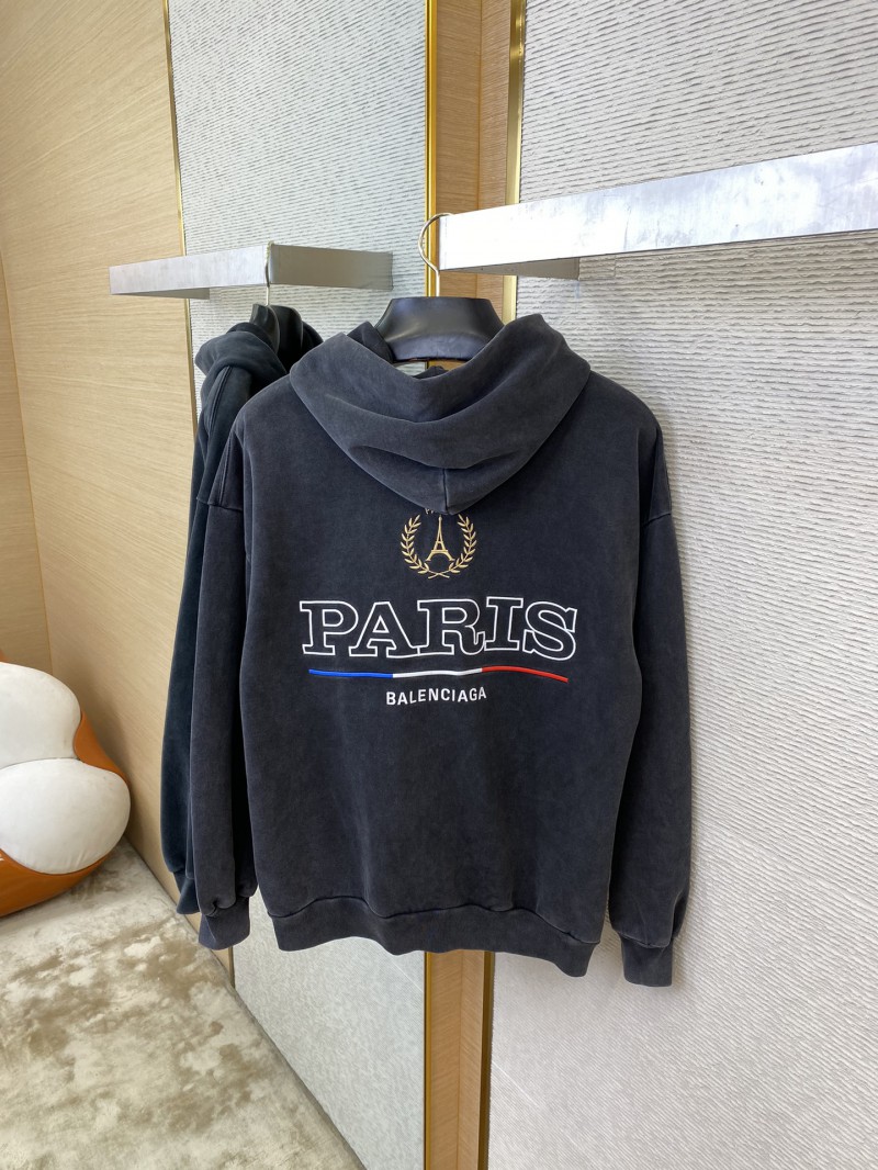 Balenciaga Logo Embroidered Hooded Sweatshirt Jacket 7