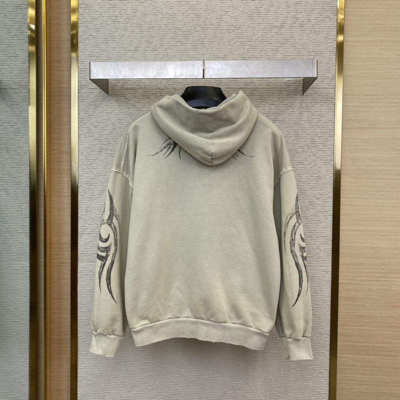 Balenciaga Printed Hooded Sweatshirt Jacket 1