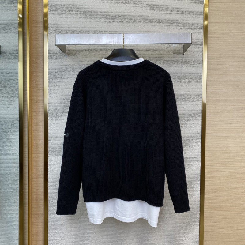 Balenciaga Layered Rubber Label Sweater 1