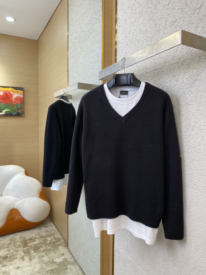 Balenciaga Layered Rubber Label Sweater 2