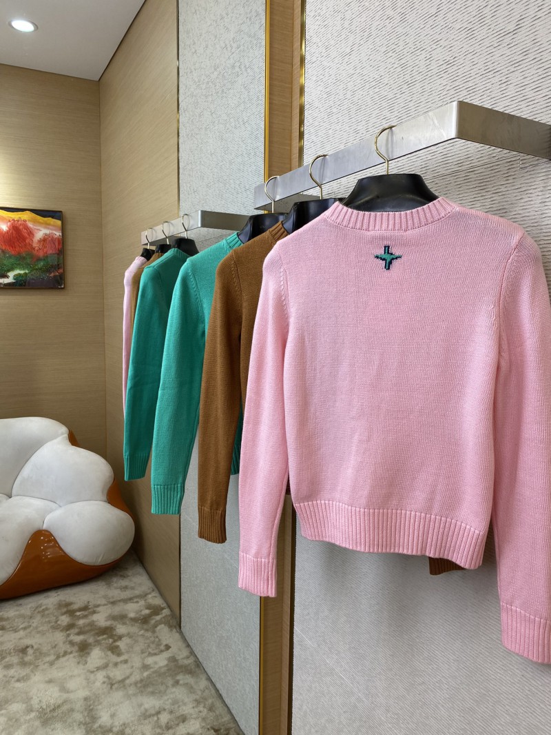 Dior monogrammed knit pullover brown 3