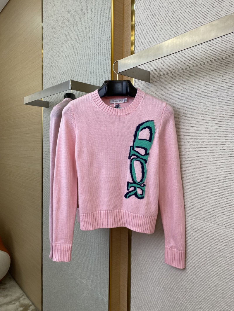 Dior monogrammed knitted pullover pink 4