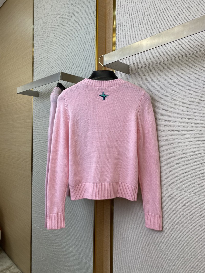 Dior monogrammed knitted pullover pink 5