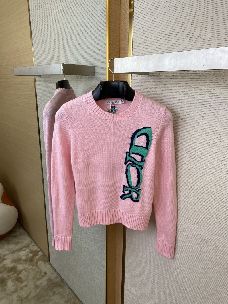 Dior monogrammed knitted pullover pink 6