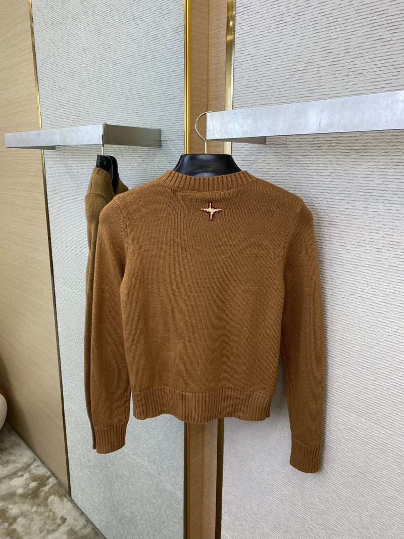 Dior monogrammed knit pullover brown 7