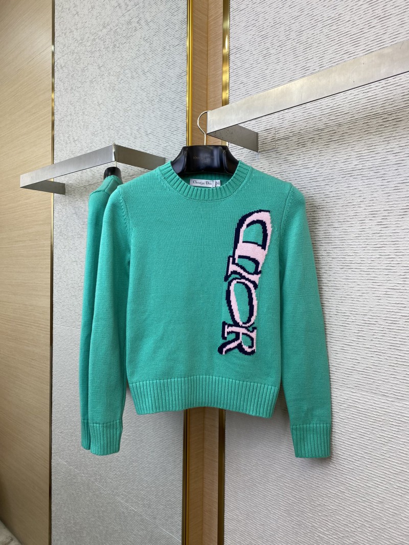 Dior monogrammed appliqu?? knit pullover green 4
