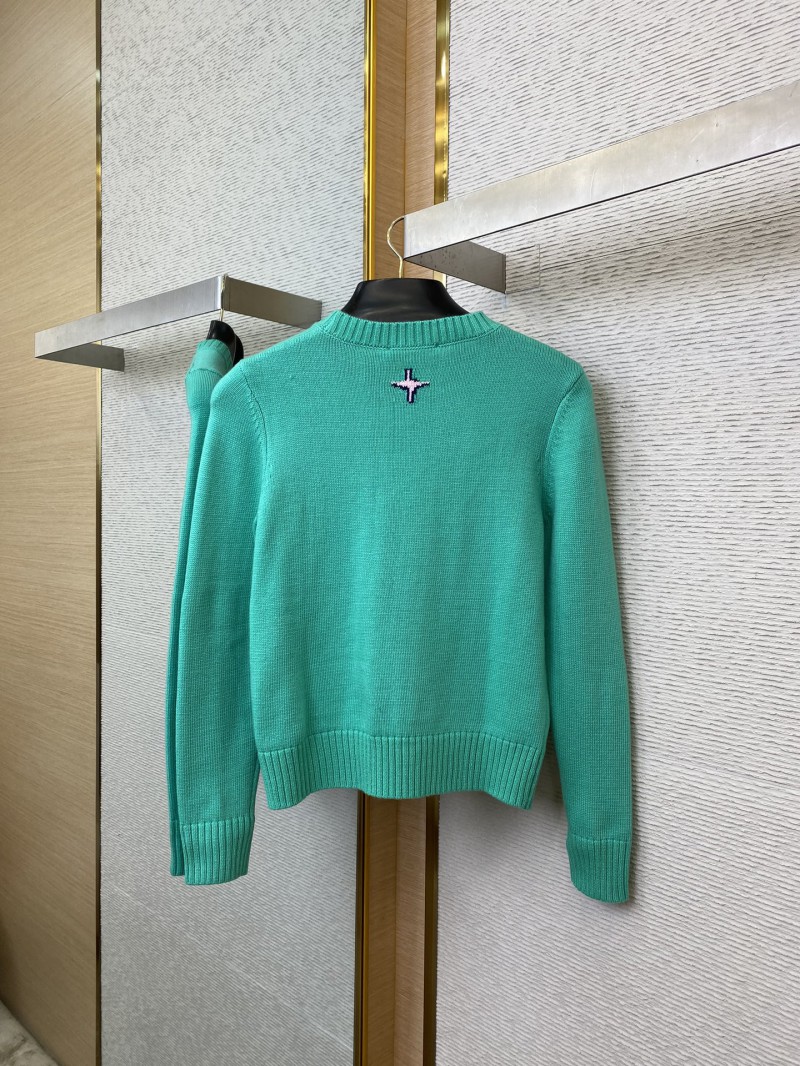 Dior monogrammed appliqu?? knit pullover green 5