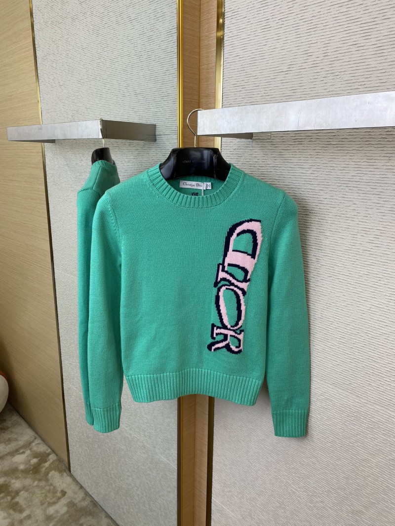 Dior monogrammed appliqu?? knit pullover green 6