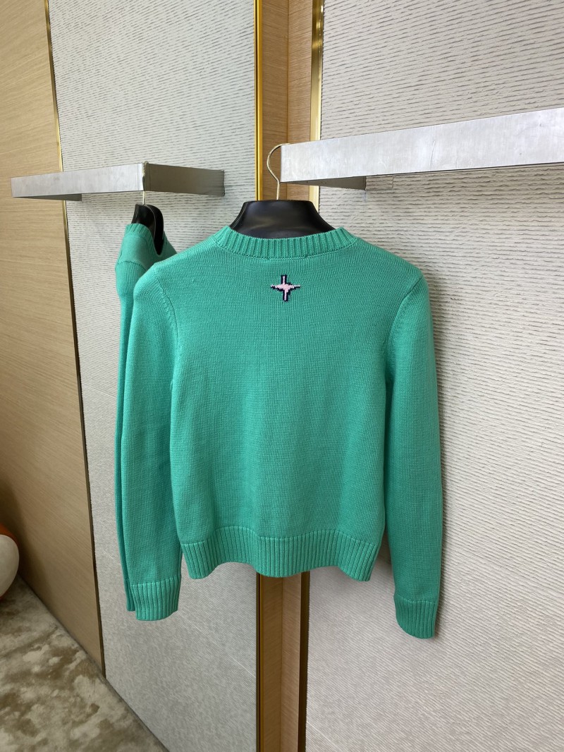Dior monogrammed appliqu?? knit pullover green 7
