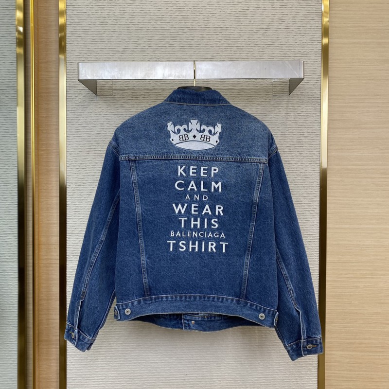 Balenciaga Embroidered Denim Jacket 1