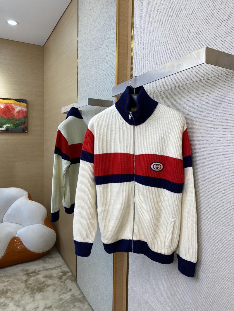 Gucci Colour Block Collar Sweater Coat 2