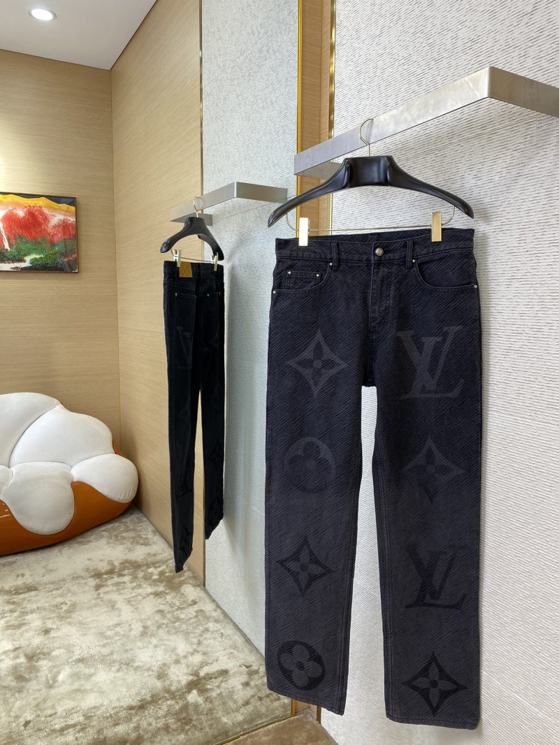 LV burnout denim trousers 2