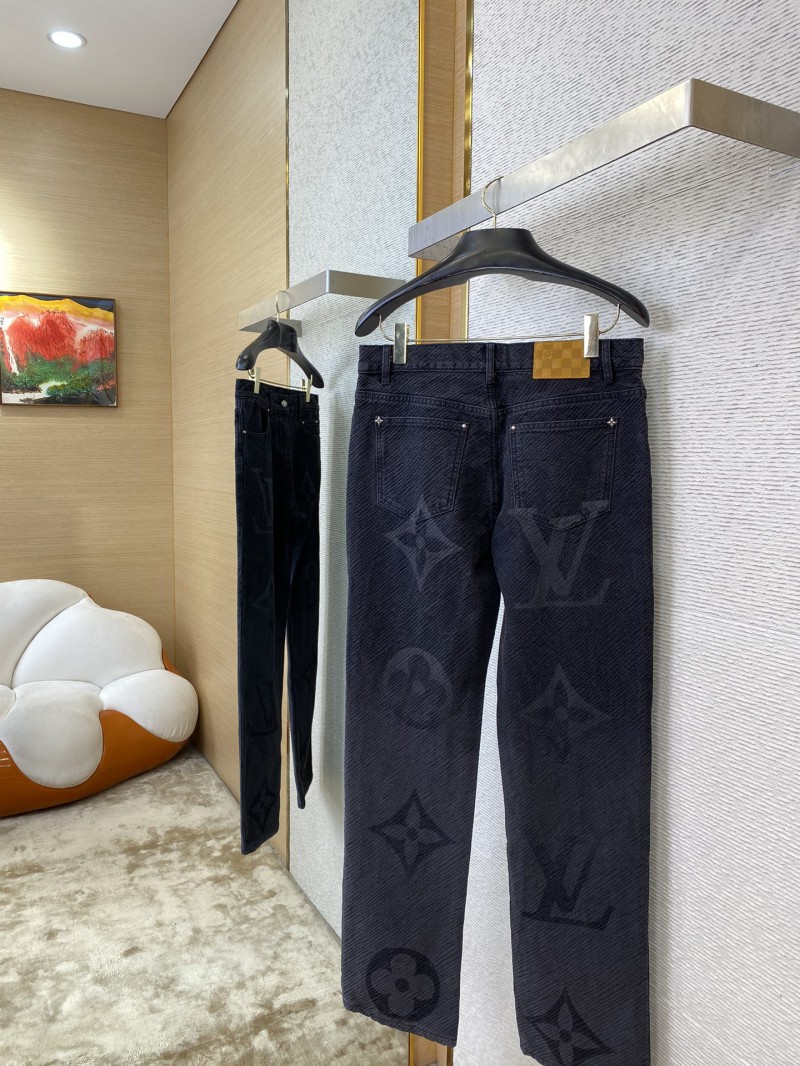 LV burnout denim trousers 3