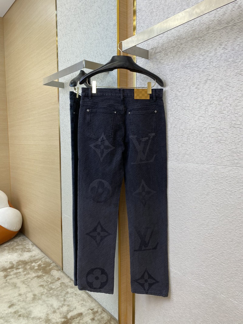 LV burnout denim trousers 5