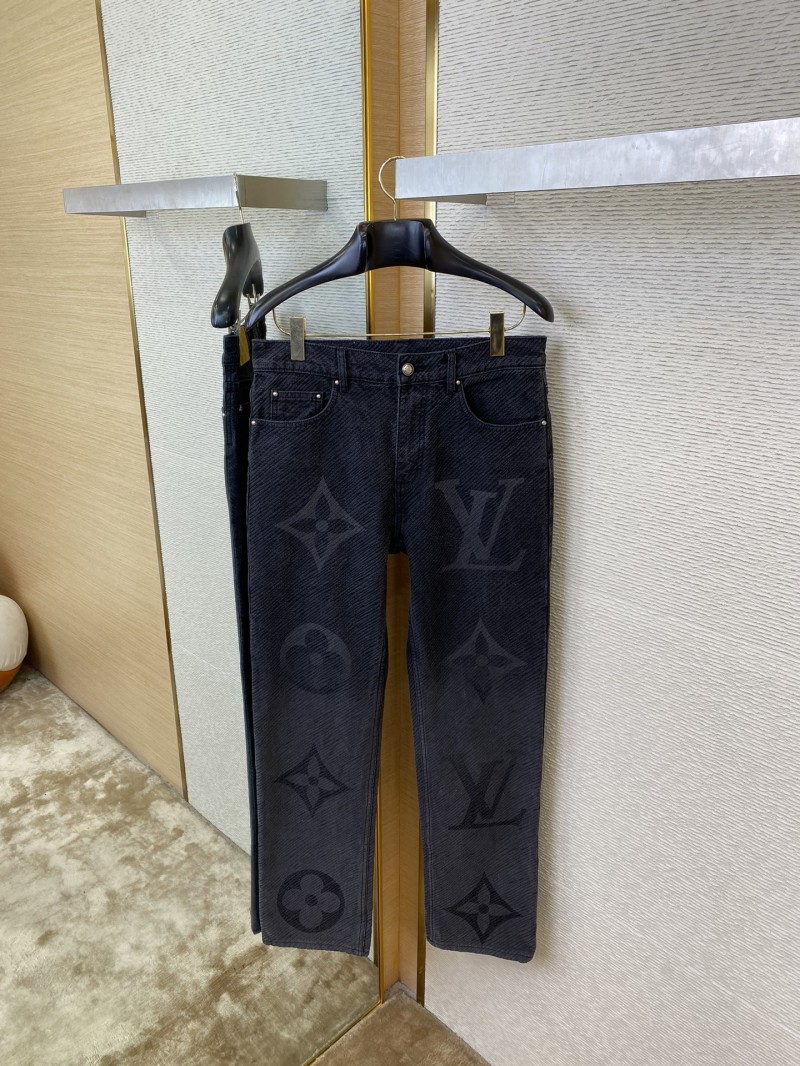 LV burnout denim trousers 6