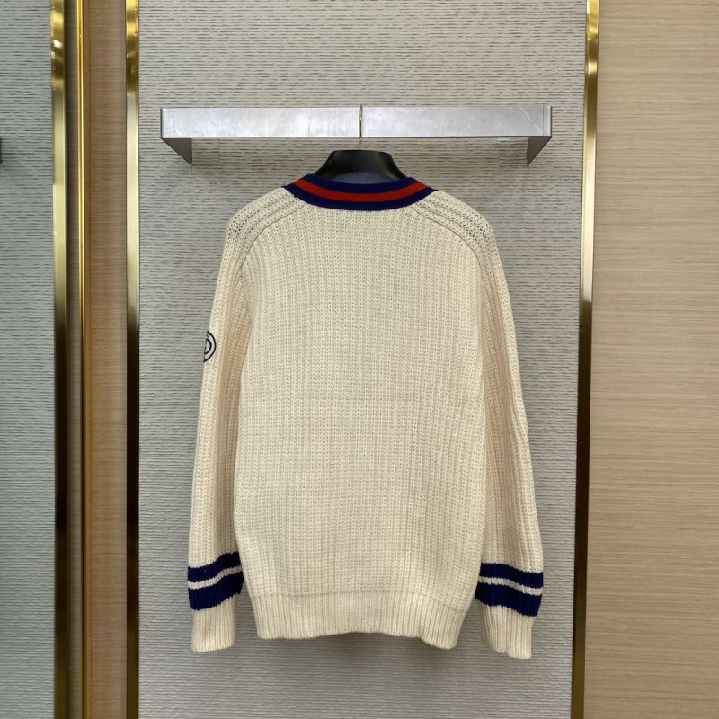 Gucci Clash of Colours Ribbon Badge Knit Cardigan 1