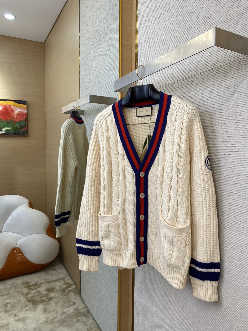 Gucci Clash of Colours Ribbon Badge Knit Cardigan 2
