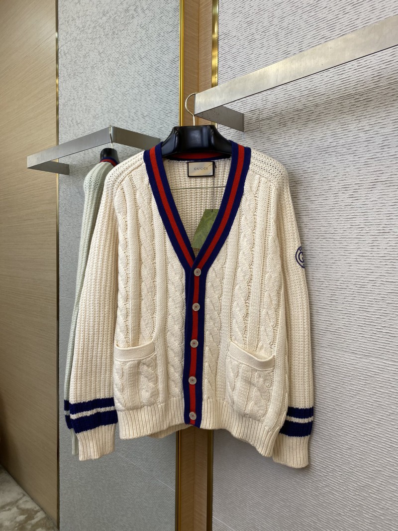 Gucci Clash of Colours Ribbon Badge Knit Cardigan 4