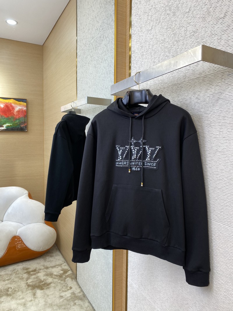 LV Letter Beaded Hooded Sweatshirt 2