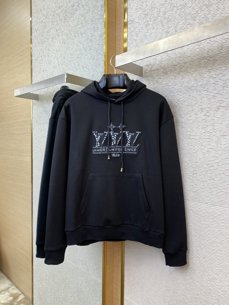 LV Letter Beaded Hooded Sweatshirt 4