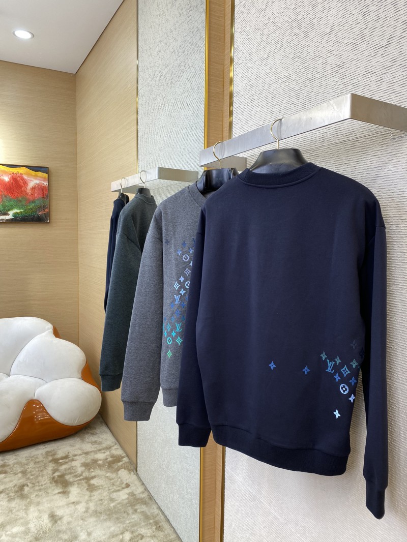 LV Gradient Embroidery Crew Sweatshirt Navy 3