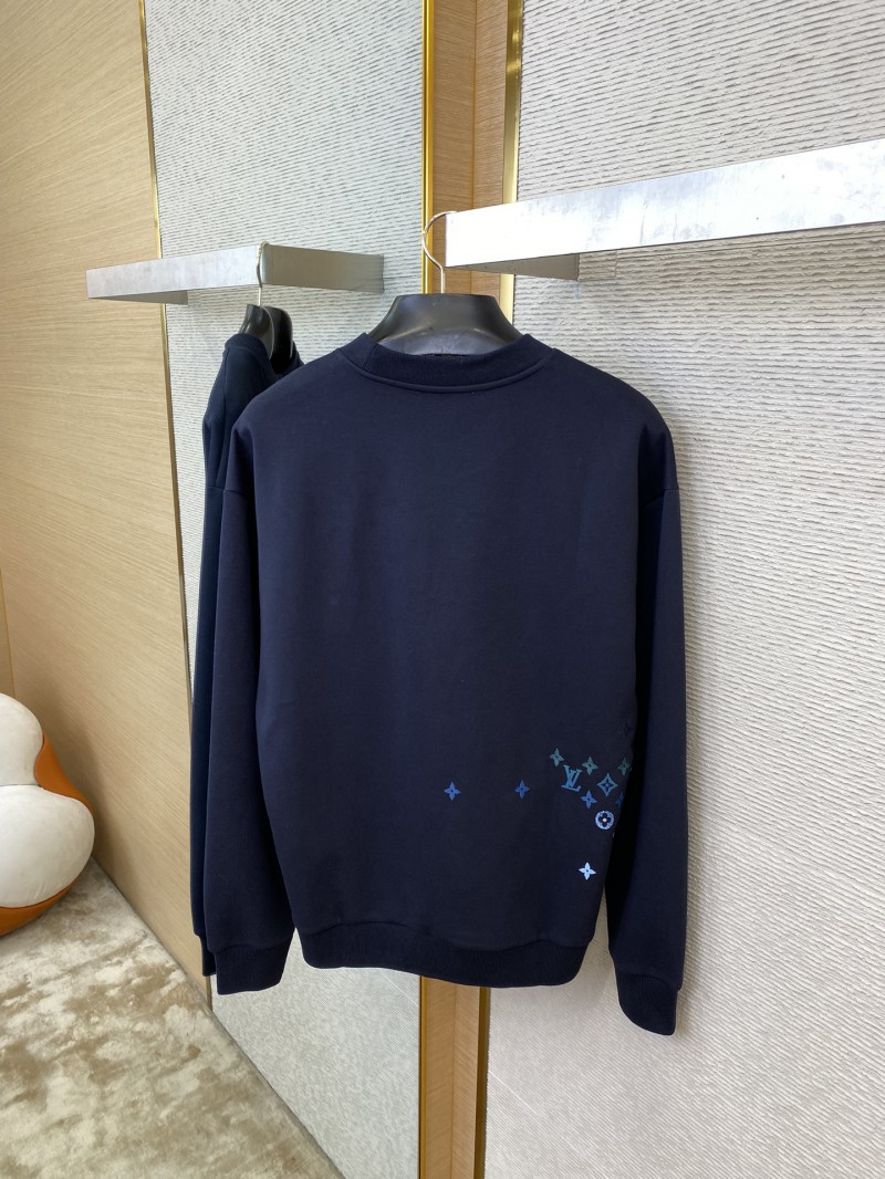 LV Gradient Embroidery Crew Sweatshirt Navy 6