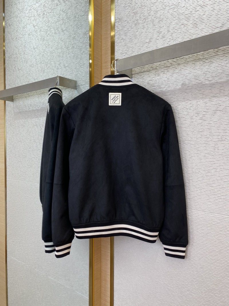 LV logo diamond-embedded suede jacket 5