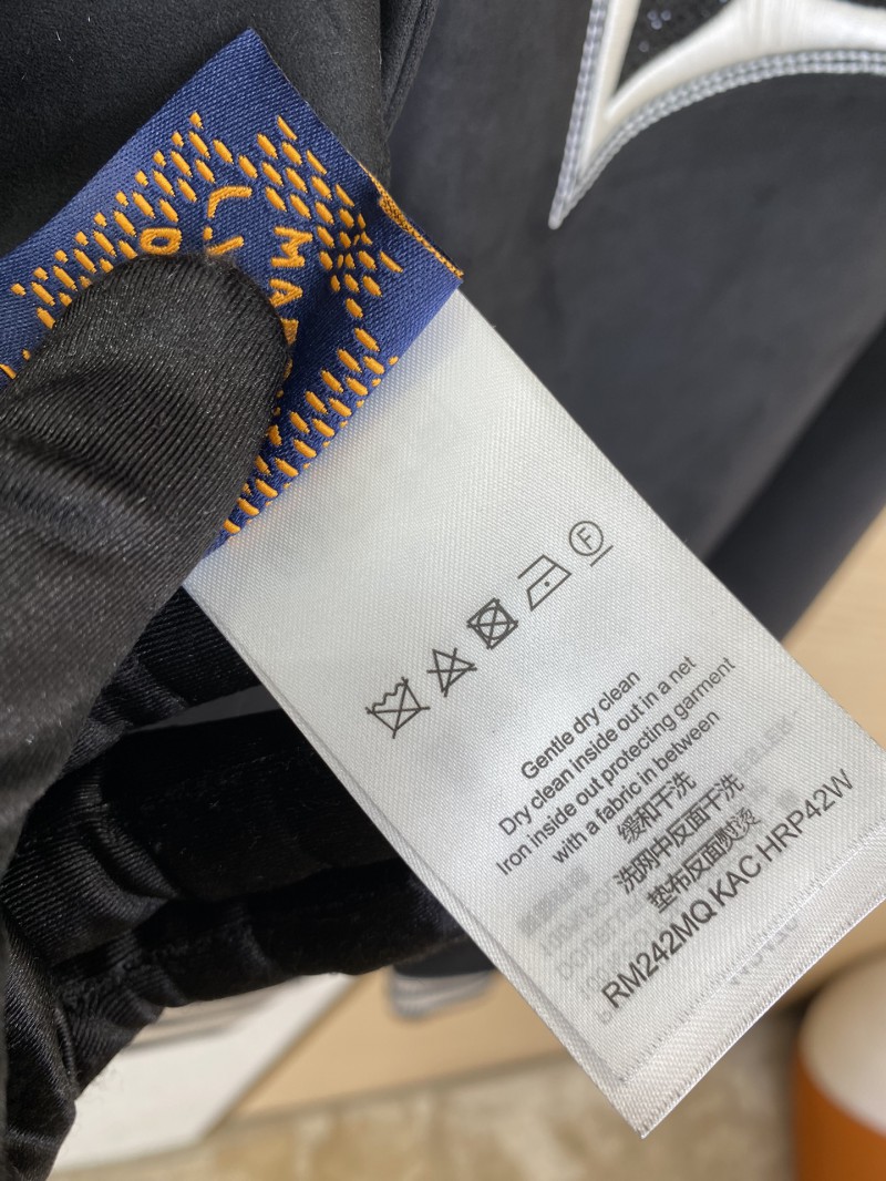LV logo diamond-embedded suede jacket 8