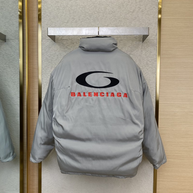 Balenciaga Reversible Embroidered Cotton Jacket Coat 1