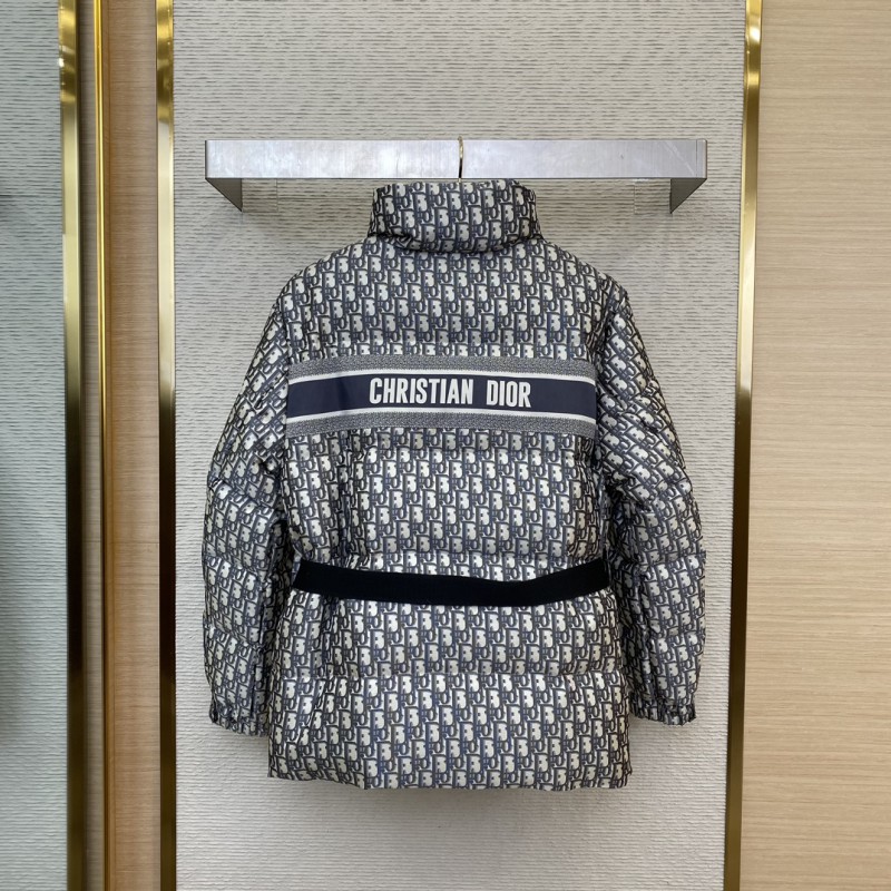 Dior logo print waisted winter jacket 1