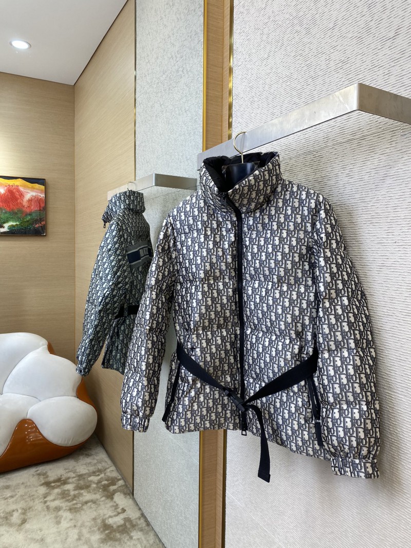 Dior logo print waisted winter jacket 2