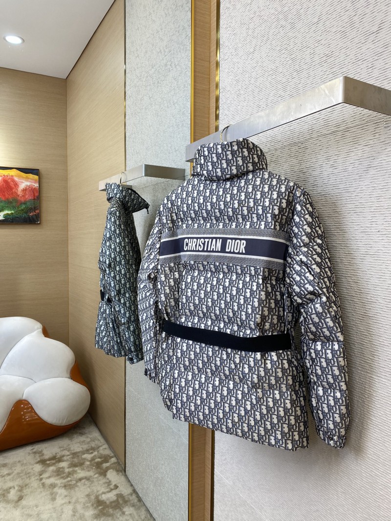 Dior logo print waisted winter jacket 3
