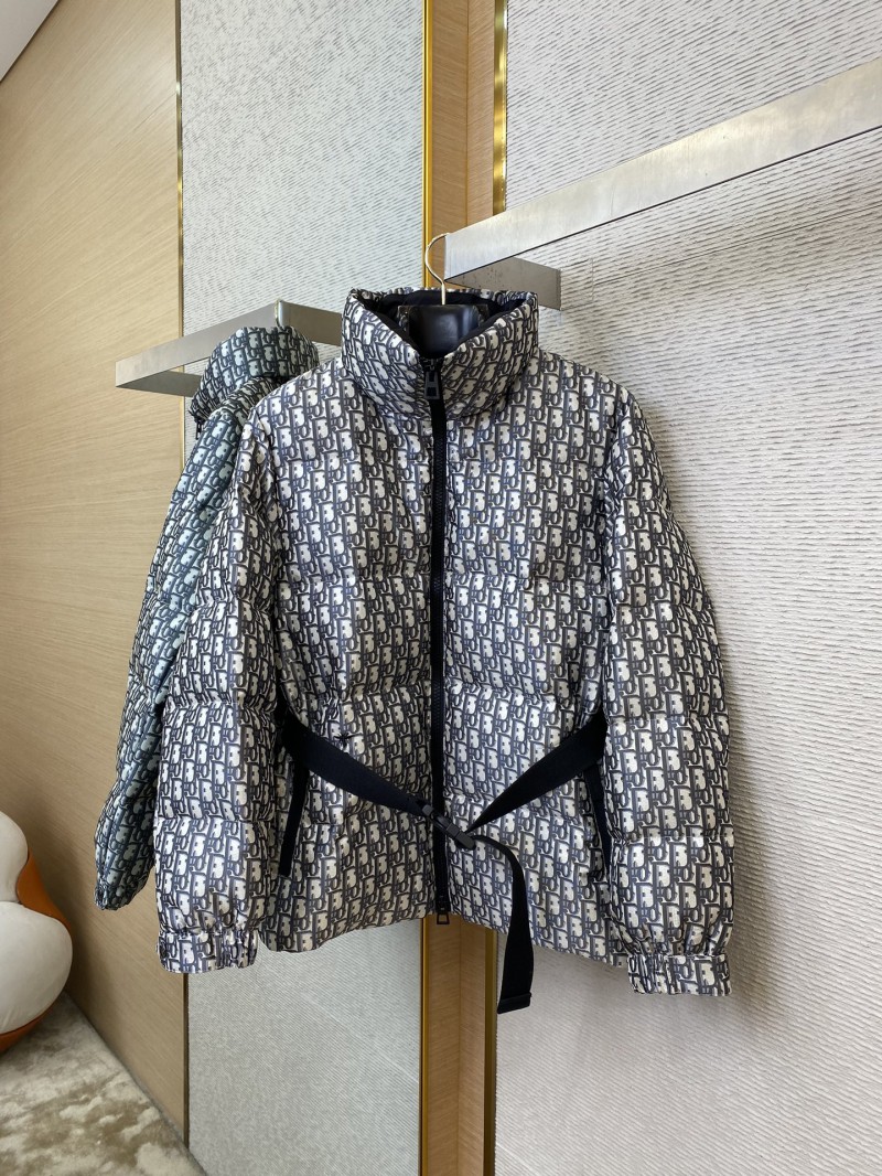 Dior logo print waisted winter jacket 4
