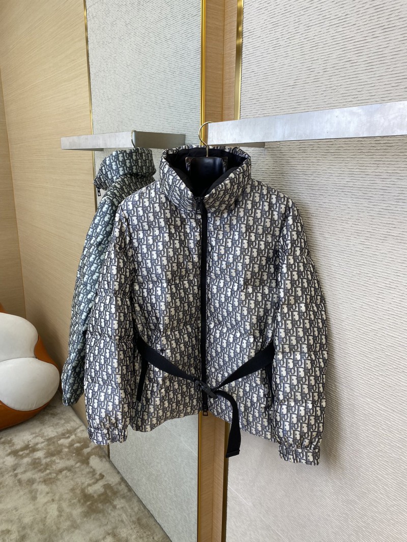 Dior logo print waisted winter jacket 6