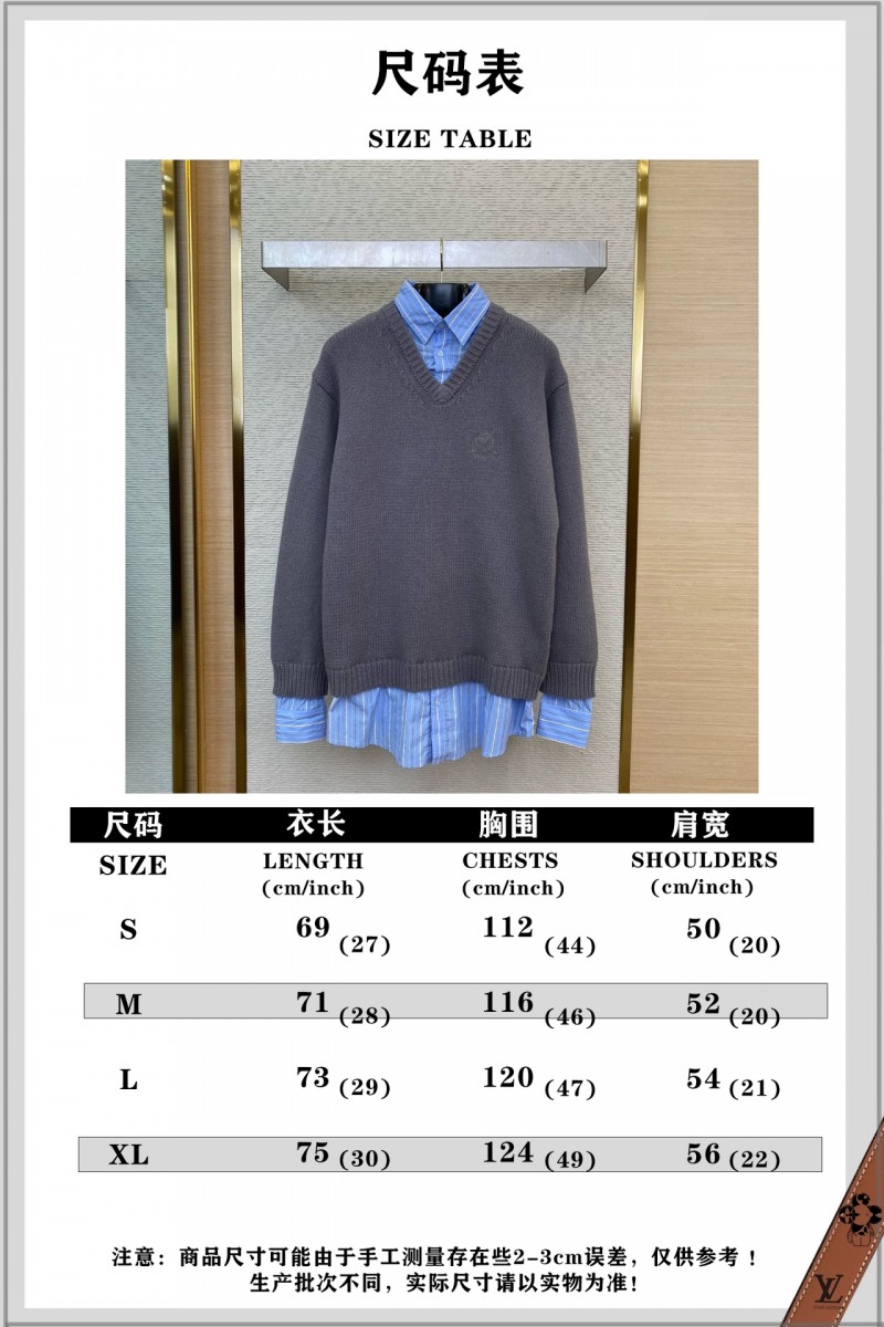 Balenciaga Shirt Patchwork V-Neck Sweater Grey 9