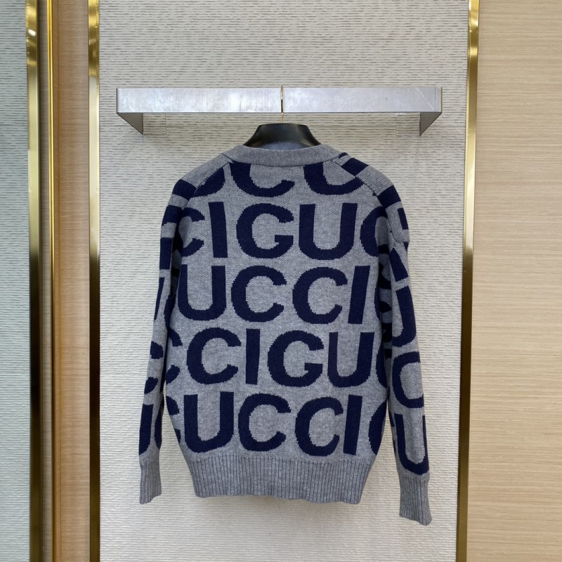 Gucci monogrammed knitted cardigan 1