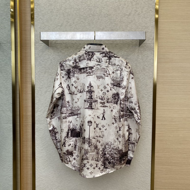 LV Mulberry Silk Sketch Shirt 1