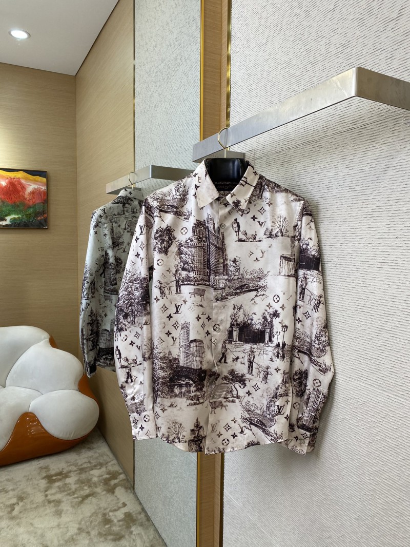 LV Mulberry Silk Sketch Shirt 2