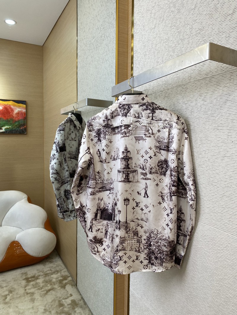 LV Mulberry Silk Sketch Shirt 3