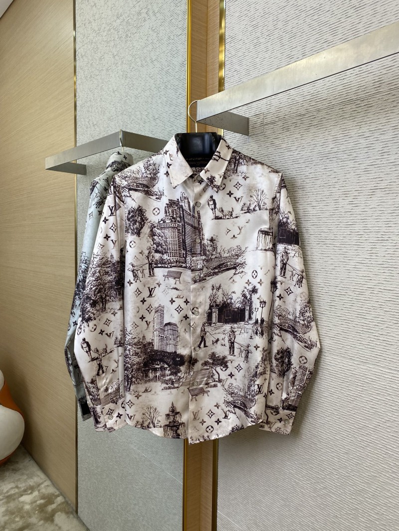 LV Mulberry Silk Sketch Shirt 4