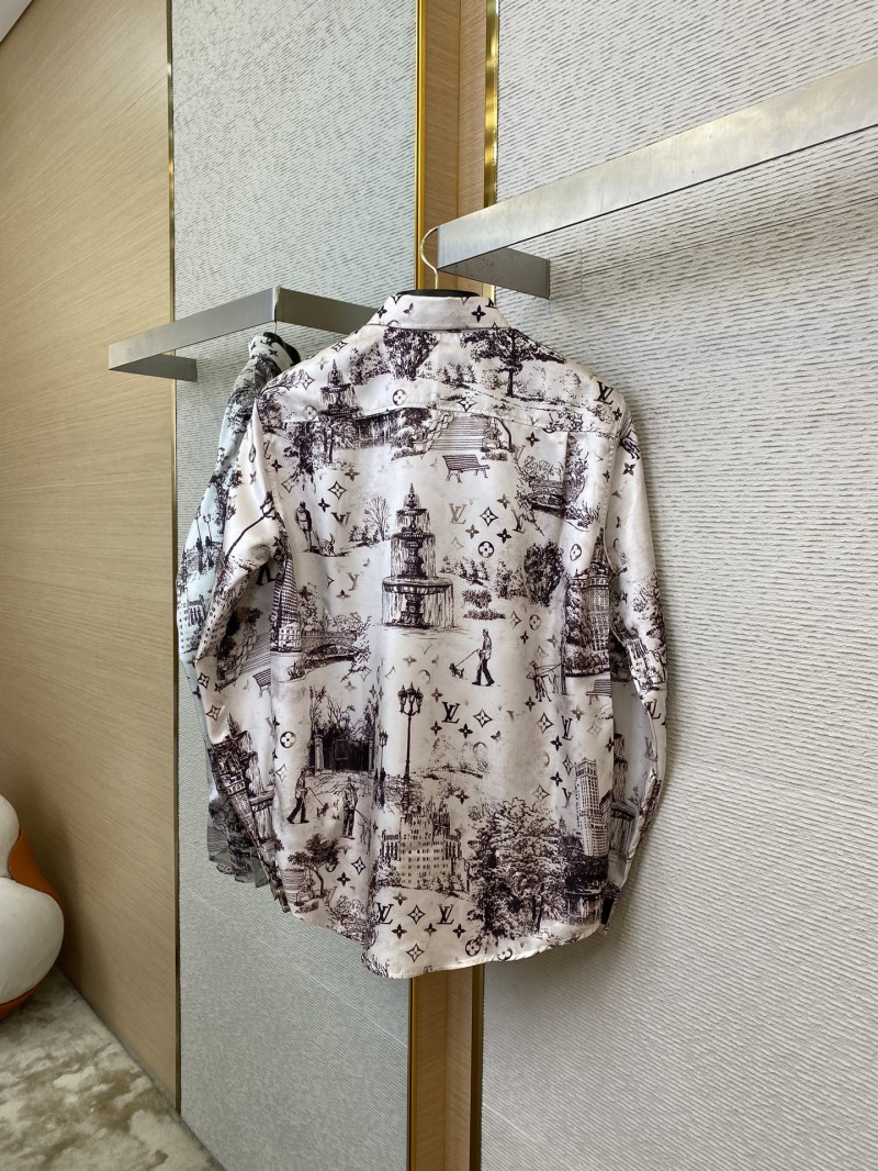LV Mulberry Silk Sketch Shirt 5
